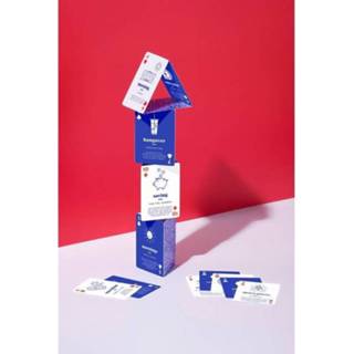 👉 Speelkaart blauw wit PVC papier One Size Wild & Wolf speelkaarten College Survival blauw/wit (en) 5055923776384