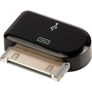 👉 30-pins dock-adapter 30-pins dock mannelijk - USB Micro B vrouwelijk zwart