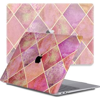 👉 Coverhoes rose kunststof Diamond hardcase hoes paars Lunso - cover MacBook Pro 13 inch (2020) 9145425533113