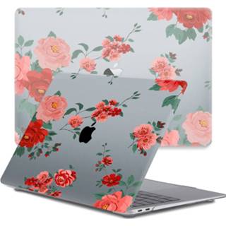 👉 Coverhoes rood kunststof Red Roses hardcase hoes Lunso - cover MacBook Pro 13 inch (2020) 9145425533021