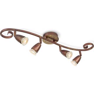 👉 Home sweet home LED opbouwspot Curl 4 lichts ↔ 62 cm - brons