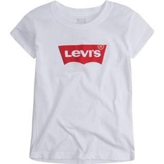 👉 Levis! Meisjes Shirt Korte Mouw - Maat 128 - Wit - Katoen
