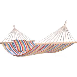 👉 Hangmat veelkleurig polycotton spreaderbar beschikbaar 1 Persoons Cabrera - 123 Hammock 8719925915802