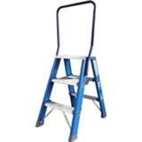 👉 Dubbele trap blauw premium Novipro 2/3 treeds,