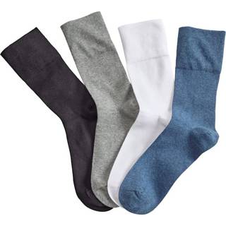 👉 Sokken blauw wit zwart grijs Blue Moon 1x wit, zwart, grijs, jeansblauw 4055705665913