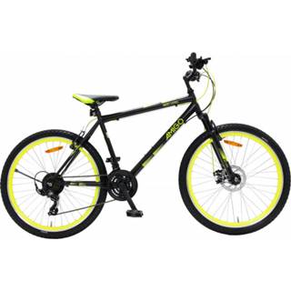 👉 AMIGO Next Level 26 Inch 47 cm Unisex 21V V Brakes Zwart/Geel