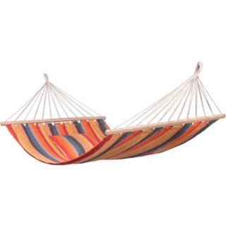 👉 Hangmat spreaderbar beschikbaar wit polycotton 1 Persoons Gomera - 123 Hammock 8719925915826