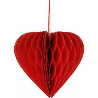 👉 Ornament rood m paper heart red 8717506107363