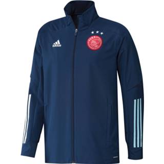 👉 Trainingsjack blauw l voetbal mannen male Adidas Ajax 2020-2021 mystery blue 4062059447423