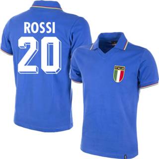 👉 Retroshirt blauw unisex s nederland voetbalshirts volwassen itali Italië Retro Shirt WK 1982 + Rossi 20 - 5059067603308