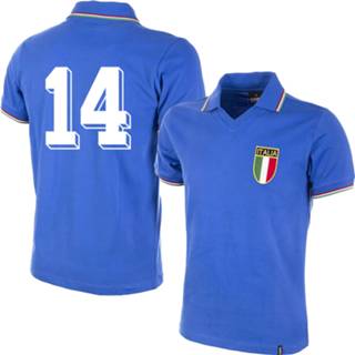 👉 Retroshirt blauw unisex l nederland voetbalshirts volwassen itali Italië Retro Shirt WK 1982 + Nummer 14 - 5059067603179