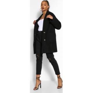 👉 Vrouwen Tall Wool Oversized Pocket Coat