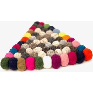 👉 Vilten onderzetter vilt multicolor Driehoekige Multicolor-Naturel (20 x 20 cm) 4062279095466
