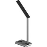 👉 Tafellamp zwart One Size GeenKleur V-tac VT-7505 / bureaulamp met draadloze QI lader - 3800157650557