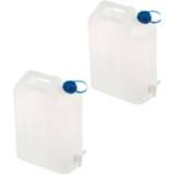 👉 Jerrycan 2x Jerrycans/watertanks 20 liter met tapkraantje