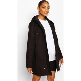 Maternity Parka Coat, Black