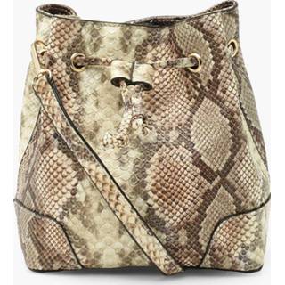 👉 Snake Cross Body Duffle Bag, Natural