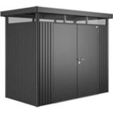 👉 Grijs Biohort | Berging HighLine Gr. H1 Dubbele Deur Donkergrijs-Metallic 9003414840294