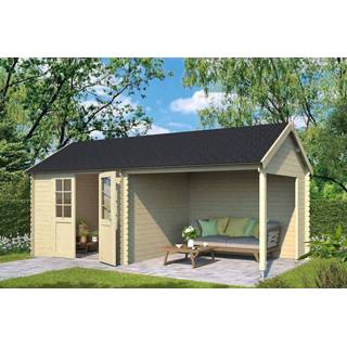👉 Tuin huisje Outdoor Life Products | Tuinhuis met Overkapping Fraya 570 x 275 8711471581692