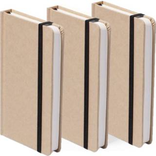 👉 Schrift zwart 6x stuks luxe schriften elastiek A6 formaat