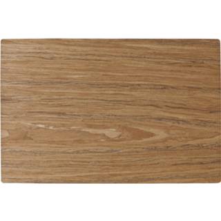 👉 Placemat bruine hout 10x Rechthoekige placemats print 29 x 44 cm