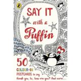 👉 Postkaart Say it with a puffin : 50 colour-in postcards. Colour In Postcards, Puffin, Paperback 9780141368603