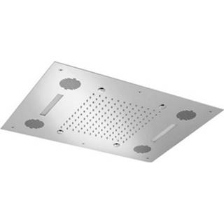👉 Hoofddouche chroom Hotbath Mate Rechthoekig 48x63 cm Met Bluetooth Soundbox LED 8718924080269