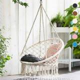 👉 Hangmat 120 x80x60cm Round Hammock Chair Outdoor Indoor Dormitory Bedroom Yard For Child Adult Swinging Hanging Safety