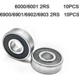 👉 Bearing 10 Pcs 6000 6001 6900 6901 6902 6903 2RS Deep Groove Ball Bearing,bearing Steel 12X24X6 Mm High Ra 0.8 0.2kg(0.44lb.) Good