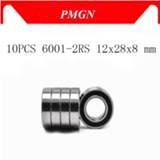 👉 Rubber seal 10PCS ABEC-5 6001-2RS 6001 2RS 6001RS RS 180101 12x28x8 mm High quality Deep Groove Ball Bearing 6001-2RSH