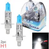 👉 Hoofdlamp wit 2pcs 12V H1 55W 6000K White Light Universal Super Bright Car Xenon Halogen Lamp Auto Front Headlight Fog Bulb