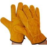 Glove geel leather A Pair/Set Fireproof Durable Yellow Cow Welder Gloves Anti-Heat Work Safety For Welding Metal Hand Tools