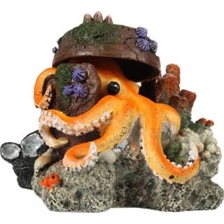 👉 Ornament Aqua Della Verdwaalde Octopus - Aquarium 15.5x12.5x11 cm 4047059448915