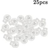 👉 Stoppertje 25PCS Making Mouth Face Mask DIY Accessories Clear Rope Cord Locks Clip End Single Holes Luggage Lanyard Fasten Stopper Sliding