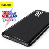 👉 Powerbank Baseus Quick Charge 3.0 10000mAh Power Bank USB Type C PD 10000 Portable External Battery Charger For Xiaomi Mi iPhone