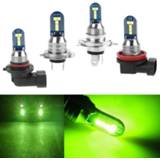 👉 Hoofdlamp donkergroen Mini Size H4 H7 H11 9006/HB4 Super Bright Car LED Light Canbus Headlight Bulbs Fog Lamp 15W 1000LM Lemon Green