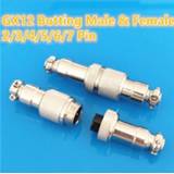 Docking 1set GX12 Butting Male & Female 12mm Circular Aviation Socket Plug 2/3/4/5/6/7 Pin Wire Panel Connectors DropShipping