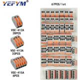 👉 F-connector Electrical wiring terminals cage spring universal fast terminal household connectors for connection push-in block
