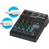 👉 Audiomixer Professional Audio Mixer 4 Channels Bluetooth Sound Mixing Console for Karaoke