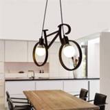 👉 Hanger Retro Bicycle Pendant Light Creative Iron Luminaire Living Room Simple Restaurant Bar Industrial Kitchen Hanging Lamps