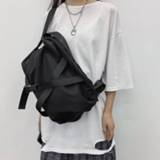 👉 Schoudertas mannen Unisex Man Waist Bag Fanny Pack Street Style Chest Hip Hop Crossbody Bags Big Capacity Shoulder