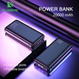 👉 FLOVEME Power Bank 20000mAh Portable Charging Poverbank Mobile Phone External Battery Charger Powerbank 20000 mAh for Xiaomi Mi