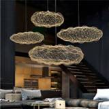 👉 Hanger Modern Art Hollow Cloud Pendant Lights Nordic Creative starry lamp Bedroom Dining Room Firefly Led Light Fixtures