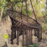 👉 Hangmat Patio Watcher Hammock Chair Macrame Swing with Cushion and Hanging Hardware Kits, Handmade Knitted Mesh Rope