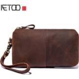 👉 Clutch leather vrouwen AETOO New style bag retro crazy horse handbags men's ladies'
