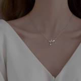 👉 Hanger zilver vrouwen Hot 925 Sterling Silver Geometric Rhinestone Zircon Pendant Necklace Women Jewelry Party Gift