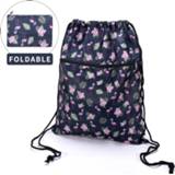 Foldable Waterproof String Backpack for Gym Workout Outdoor Running Travel Cartoon School Eco Friendly Shopping Bag with Zipper