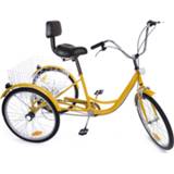 👉 Bike Promotion 24 Inch Adult Tricycle Trike 3 Wheel 6 Speed Shift + Shopping Basket
