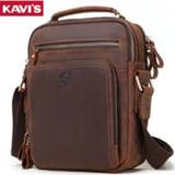 👉 Handtas leather KAVIS 100% Crazy Horse Genuine handbag Men for Briefcase Male Crossbody Bags handles Tote and Purses Shoulder Bolsas