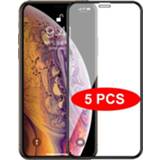 👉 Screenprotector XS 6 7 8 5Pcs/Lot Full Cover Tempered Glass For iPhone 11 Pro Max X XR 6s Plus SE 2020 Screen Protector Protective